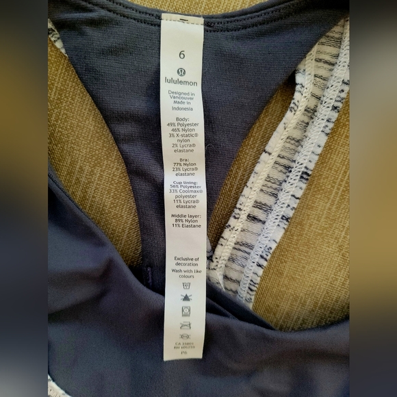 Lululemon 2 In 1 Tank Top Size 6 - Picture 3 of 3